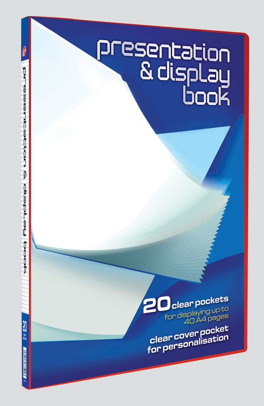 DISPLAY BOOK, A4 Presentation 20 Pocket. [Splittable]