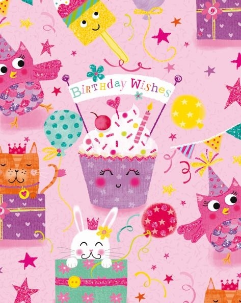 GIFT TAG, Pink Animal/Cakes [Packs Only]