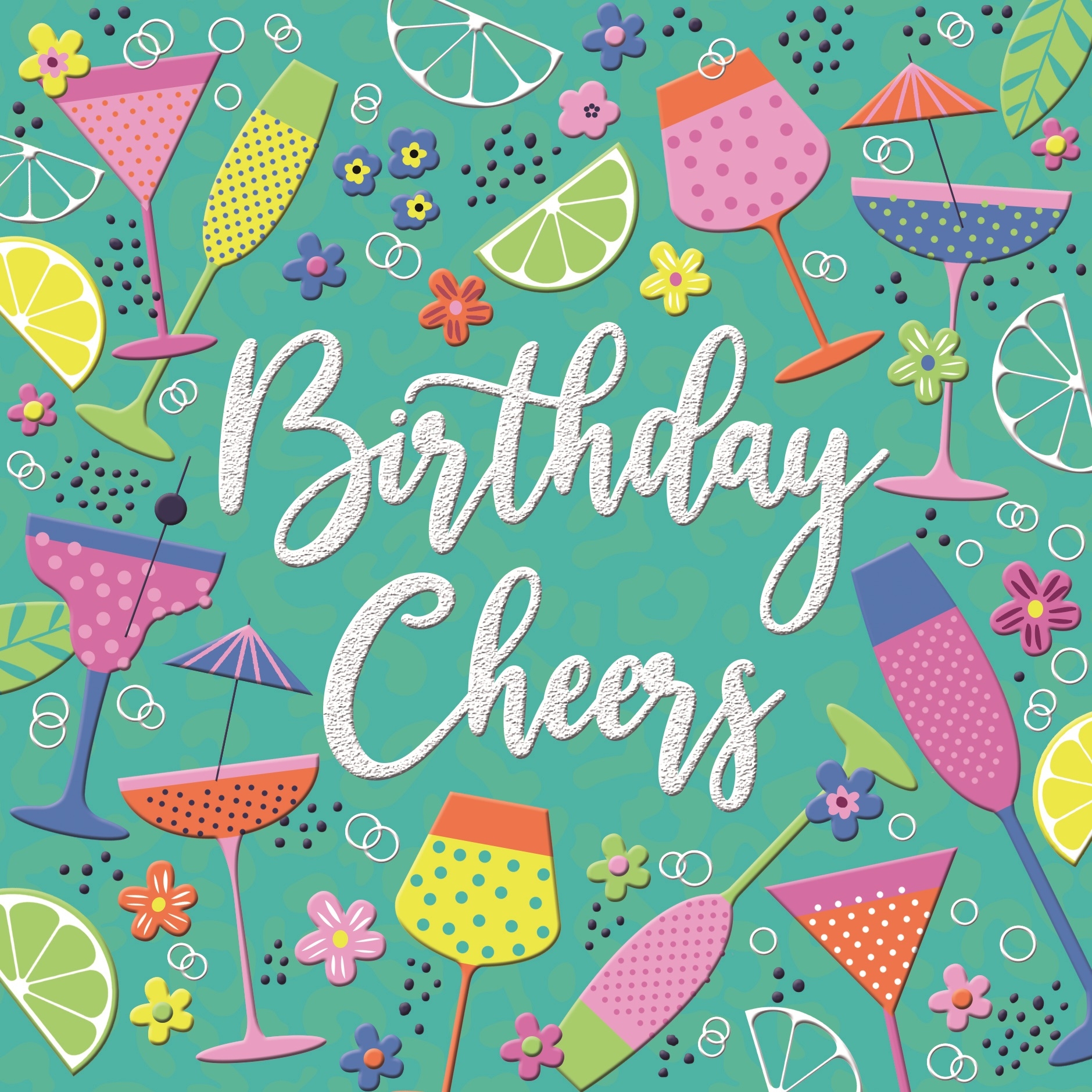 BIRTHDAY CARDS,6`s Limes, Wines & Cocktails.