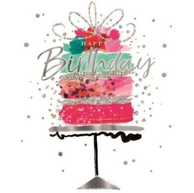 BIRTHDAY CARDS,6`s Shimmer Cake