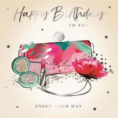 BIRTHDAY CARDS,6`s Shimmer Purse, Mirror & Lipstick