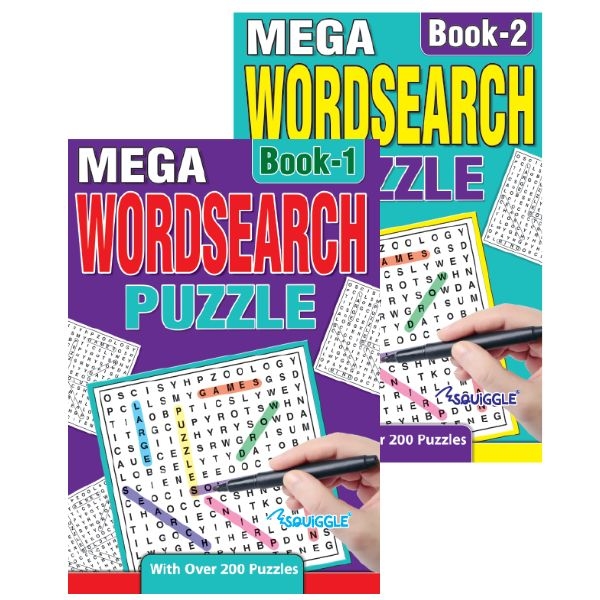 ACTIVITY BOOK,Mega Wordsearch A5 2 Assorted [Packs Only]