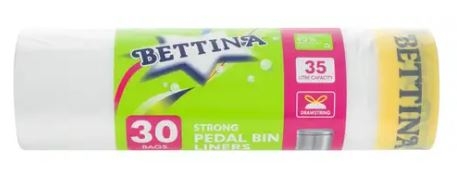 PEDAL BIN LINER,On Roll 30`s 35Ltr Lemon Fresh Drawstring [Splittable]