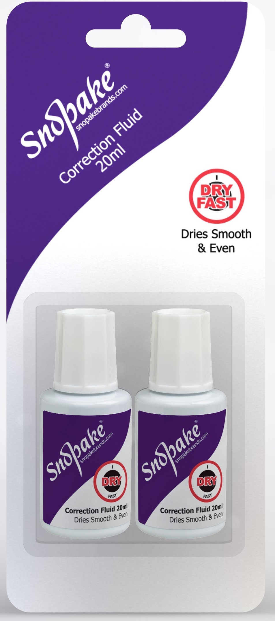 CORRECTION FLUID,20ml Twin Pack I/cd (Snopake) [Splittable]