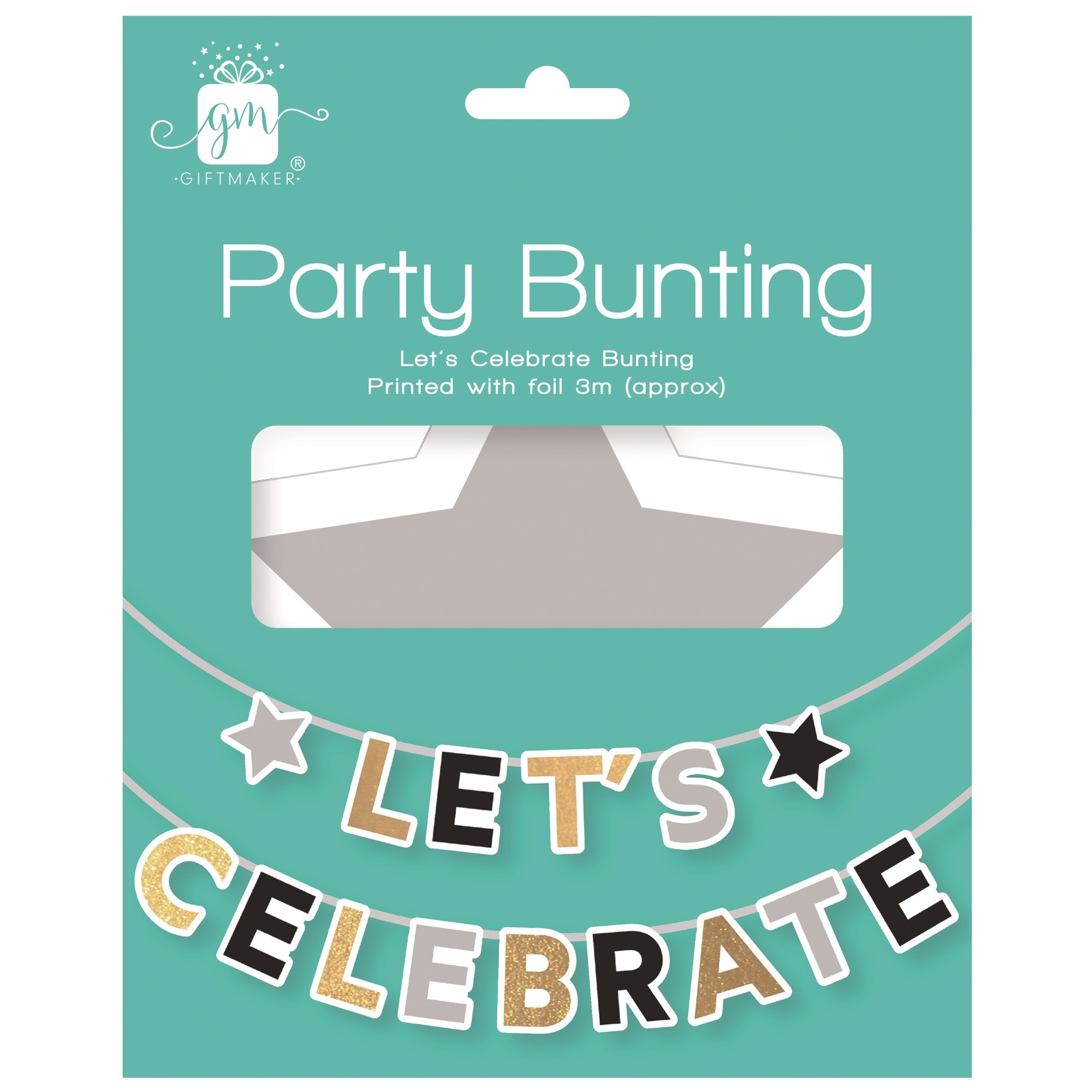 BUNTING, LET`S CELEBRATE 3 mtr.H/pk [Splittable]
