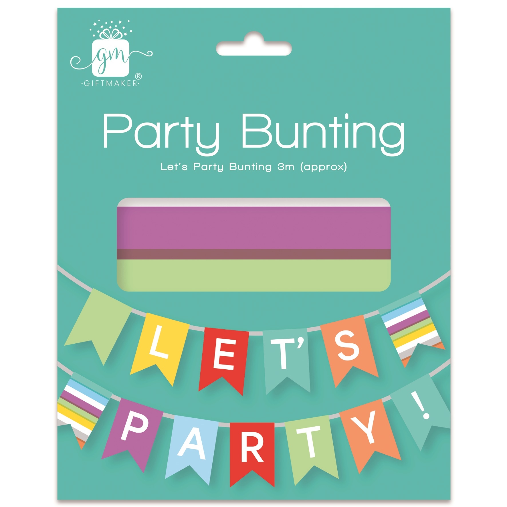 BUNTING,LET`S PARTY ! 3 mtr. H/pk [Splittable]