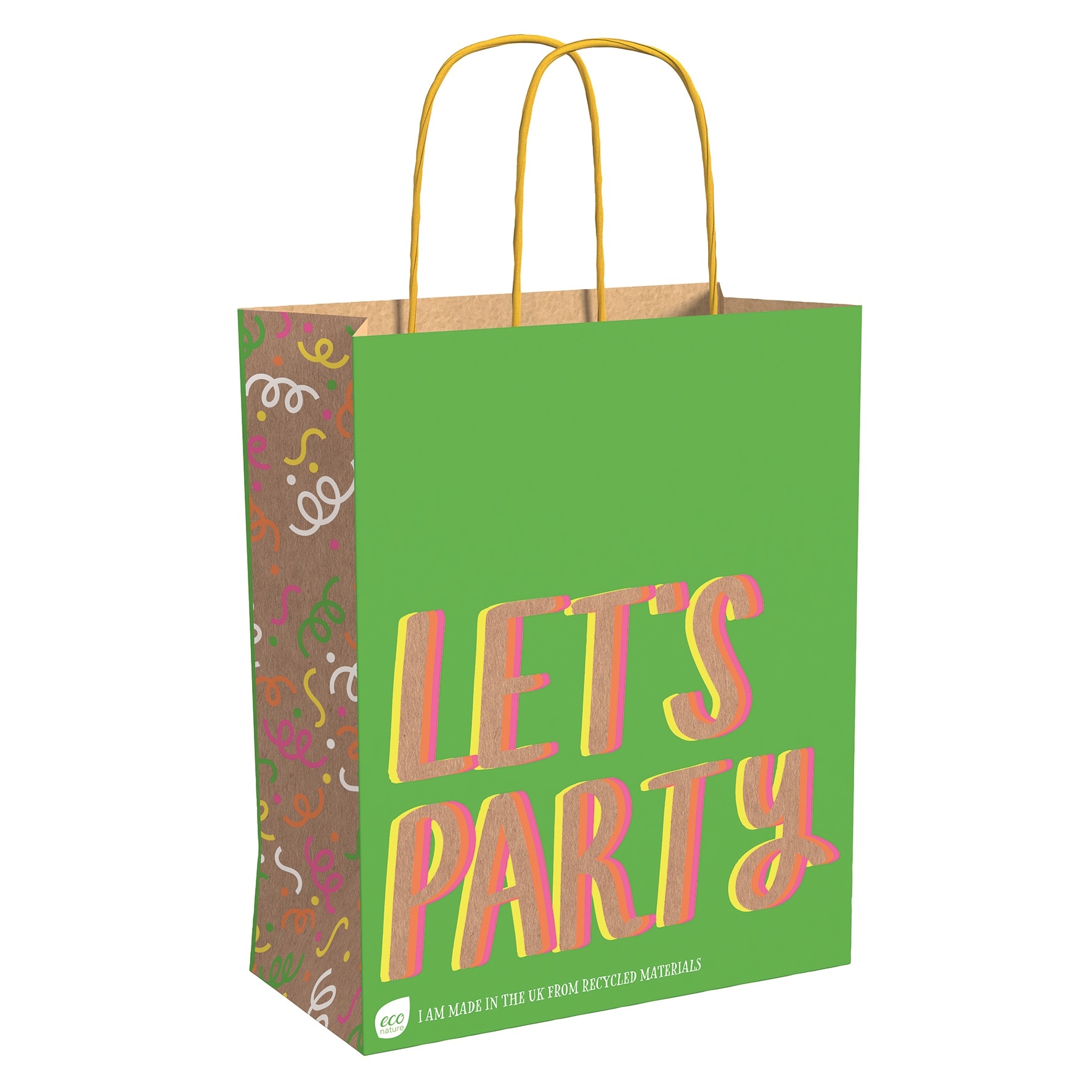 GIFT BAG, Eco Nature Lets Party, Medium [Packs Only]