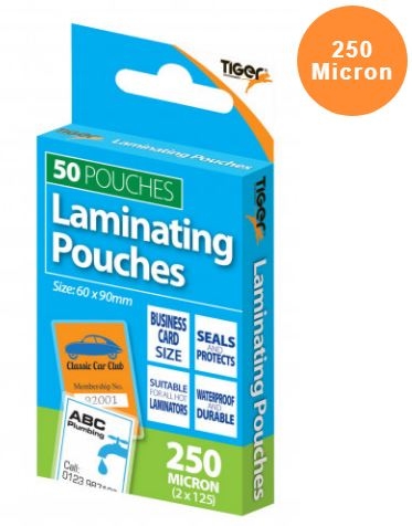 LAMINATING POUCHES Small 60 x 90mm 50`s H/pk Box [Packs Only]