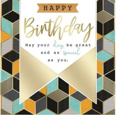 BIRTHDAY CARDS,6`s Geometric