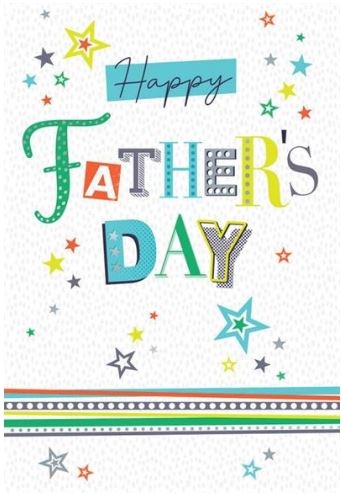 FATHER`S DAY CARDS,6`s Stars & Text