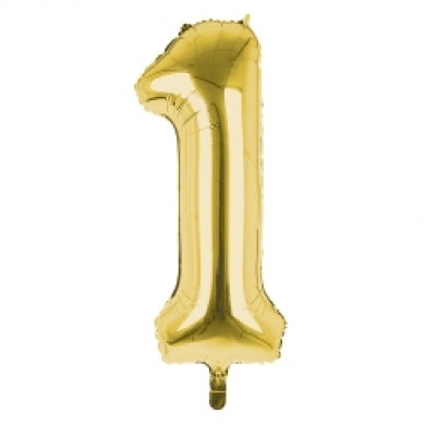BALLOONS,Number 1 Gold 34