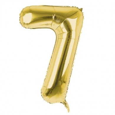 BALLOONS,Number 7 Gold 34
