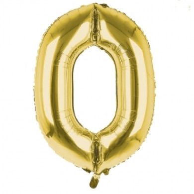 BALLOONS,Number 0 Gold 34