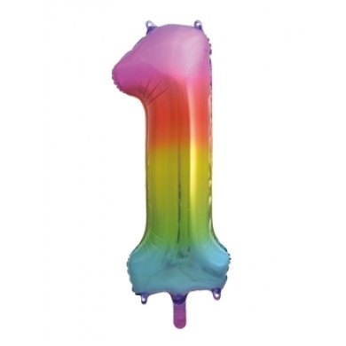 BALLOONS,Number 1 Rainbow 34