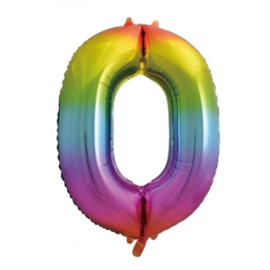 BALLOONS,Number 0 Rainbow 34