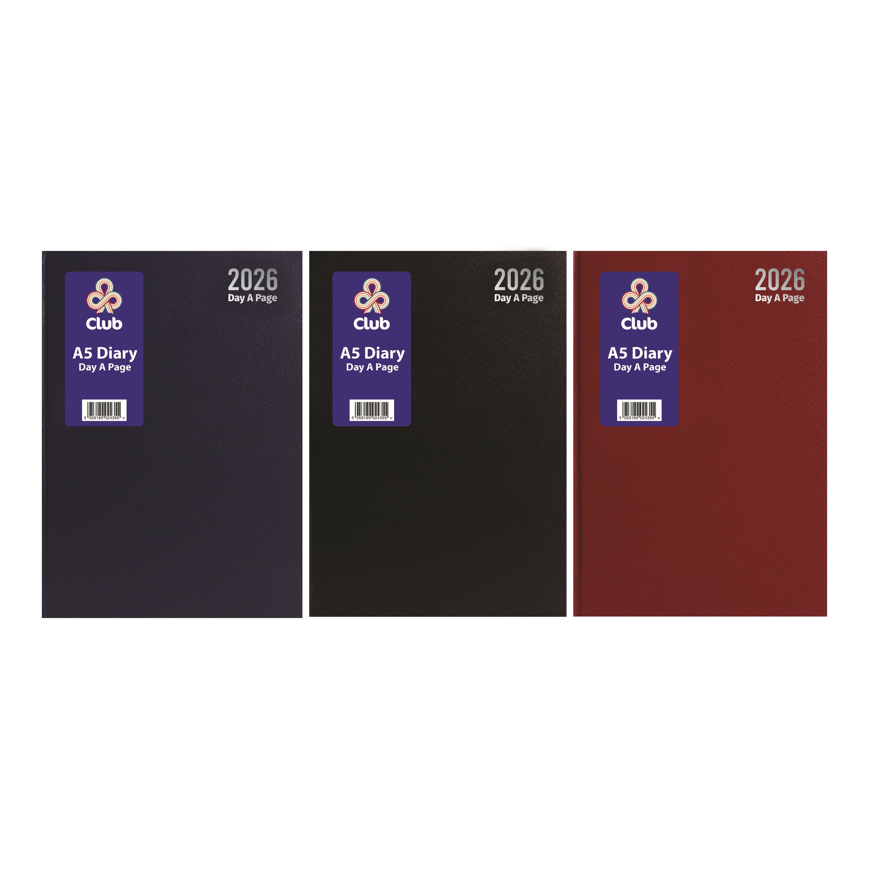 DESK DIARY,A5 Day To Page 3 Asst Cols 2026 [Splittable]