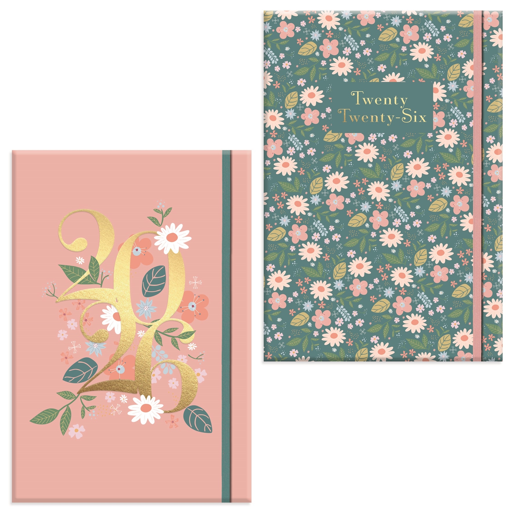 DIARY, A5 Week To View Bloomscape Des.2 Asst. 2026 [Packs Only]