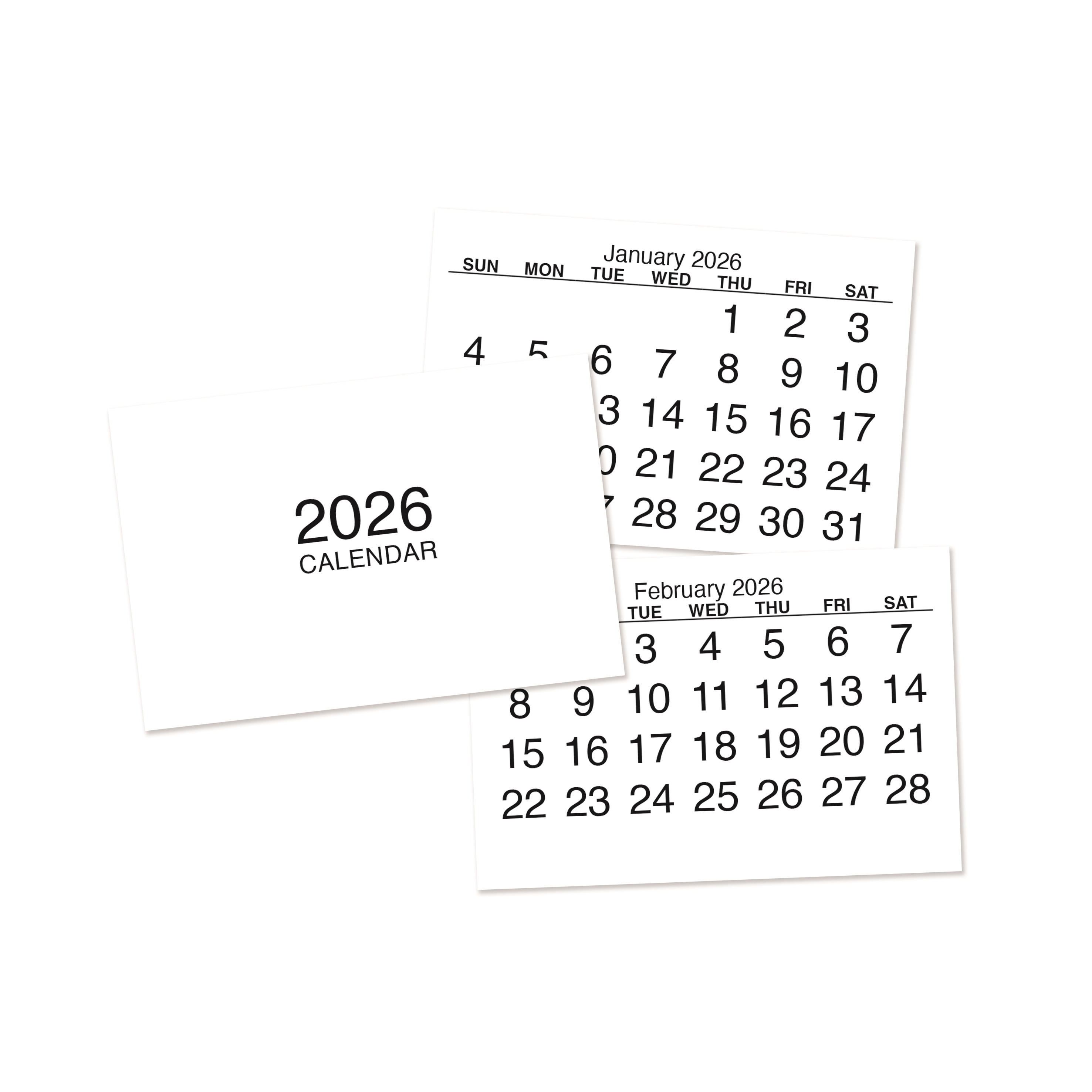 CALENDAR PAD,Tabs 80x55mm (3x2