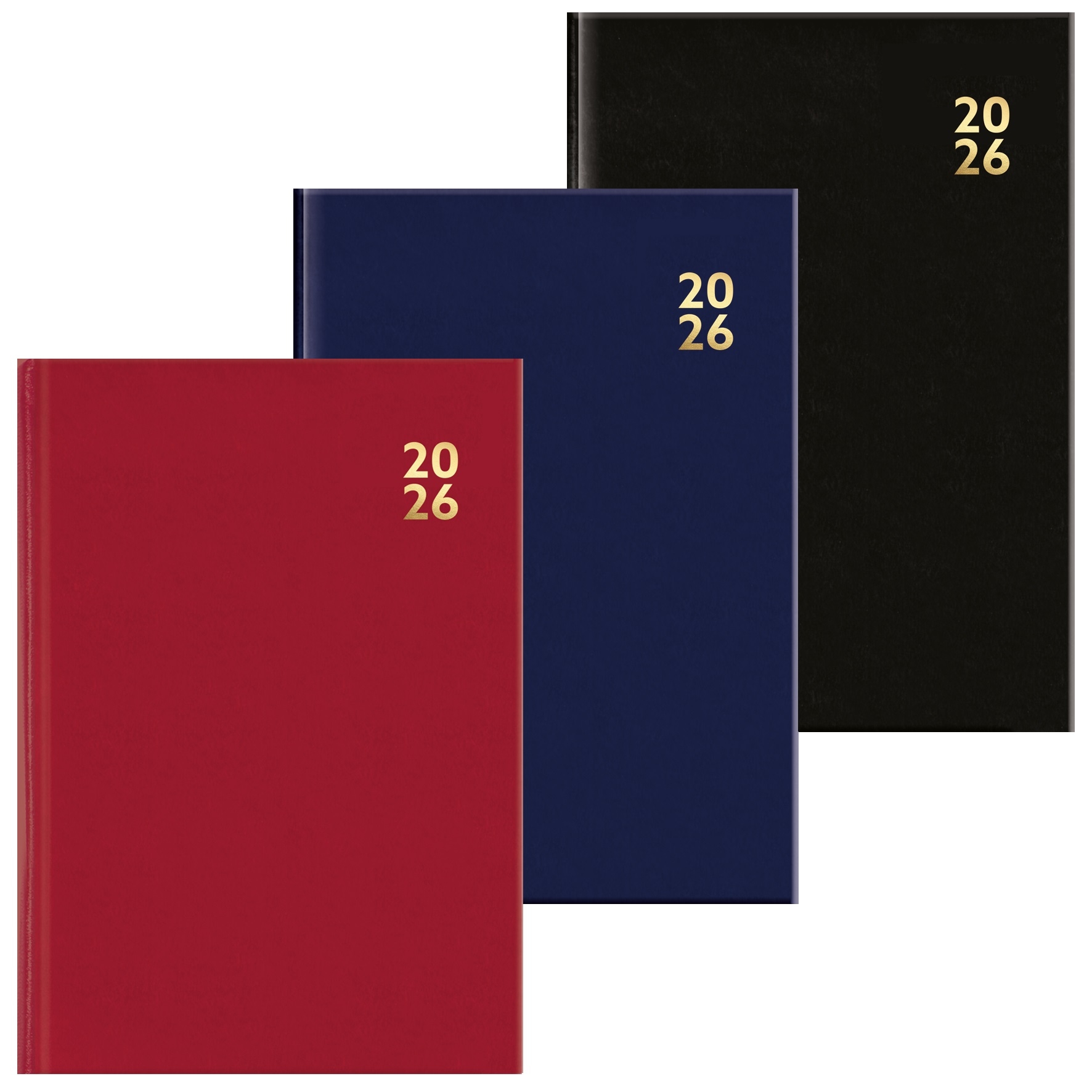 DIARY,A6,Week To View Case Bound 3 Asst Cols. [Packs Only]
