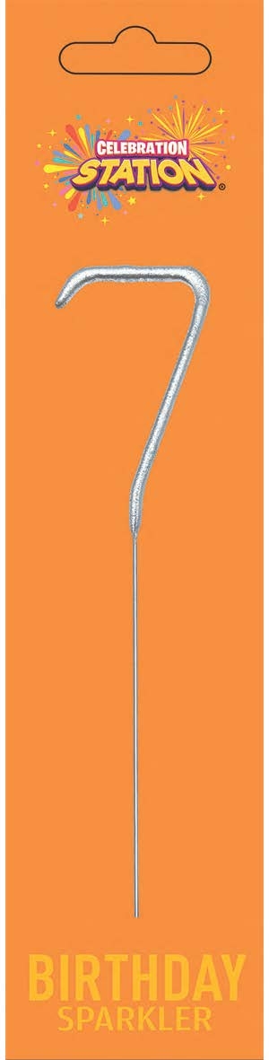 SPARKLER,Numeral 7 H/pk 7in [Packs Only]
