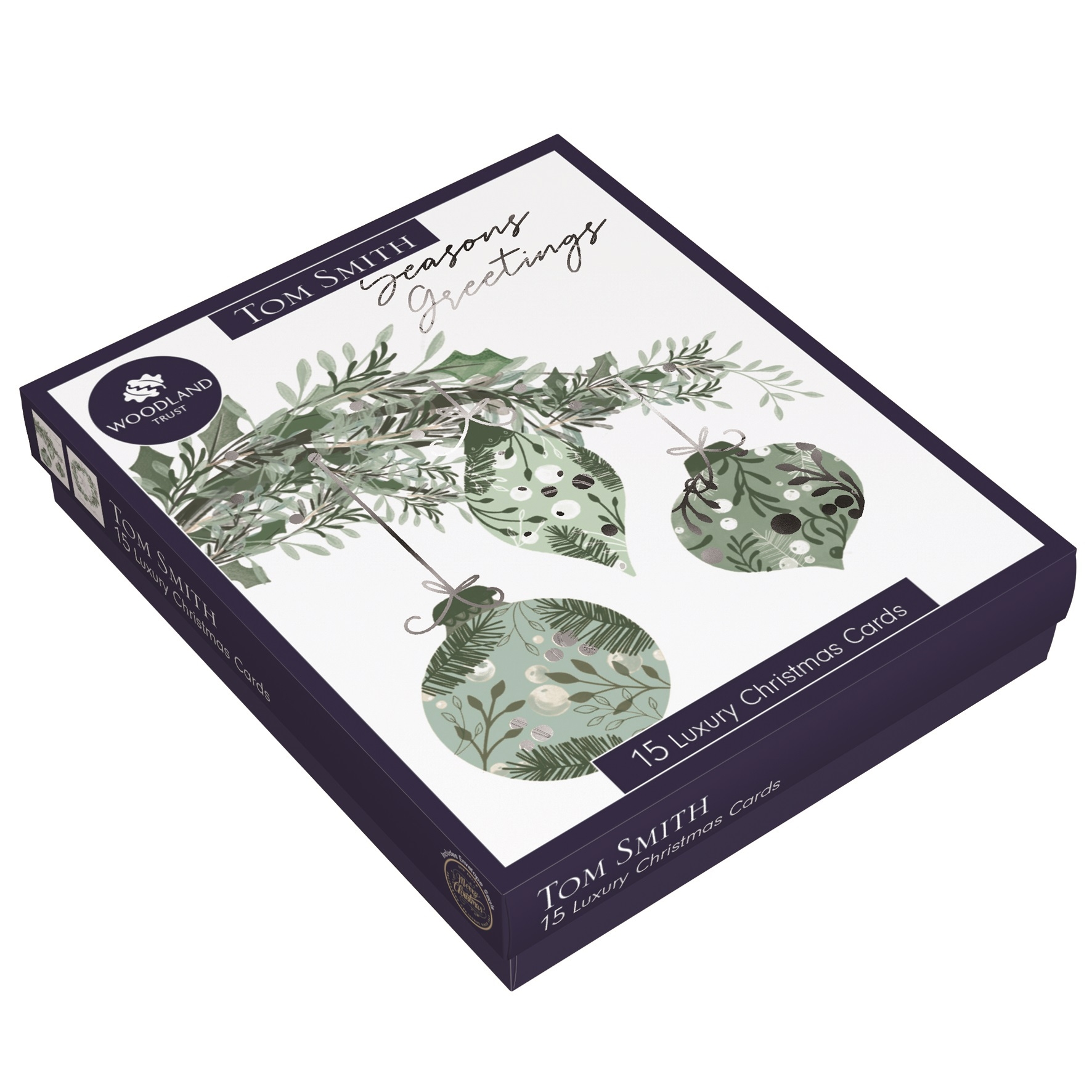 BOXED CARDS,Wreath & Baubles 20`s (Bulk) [Packs Only]