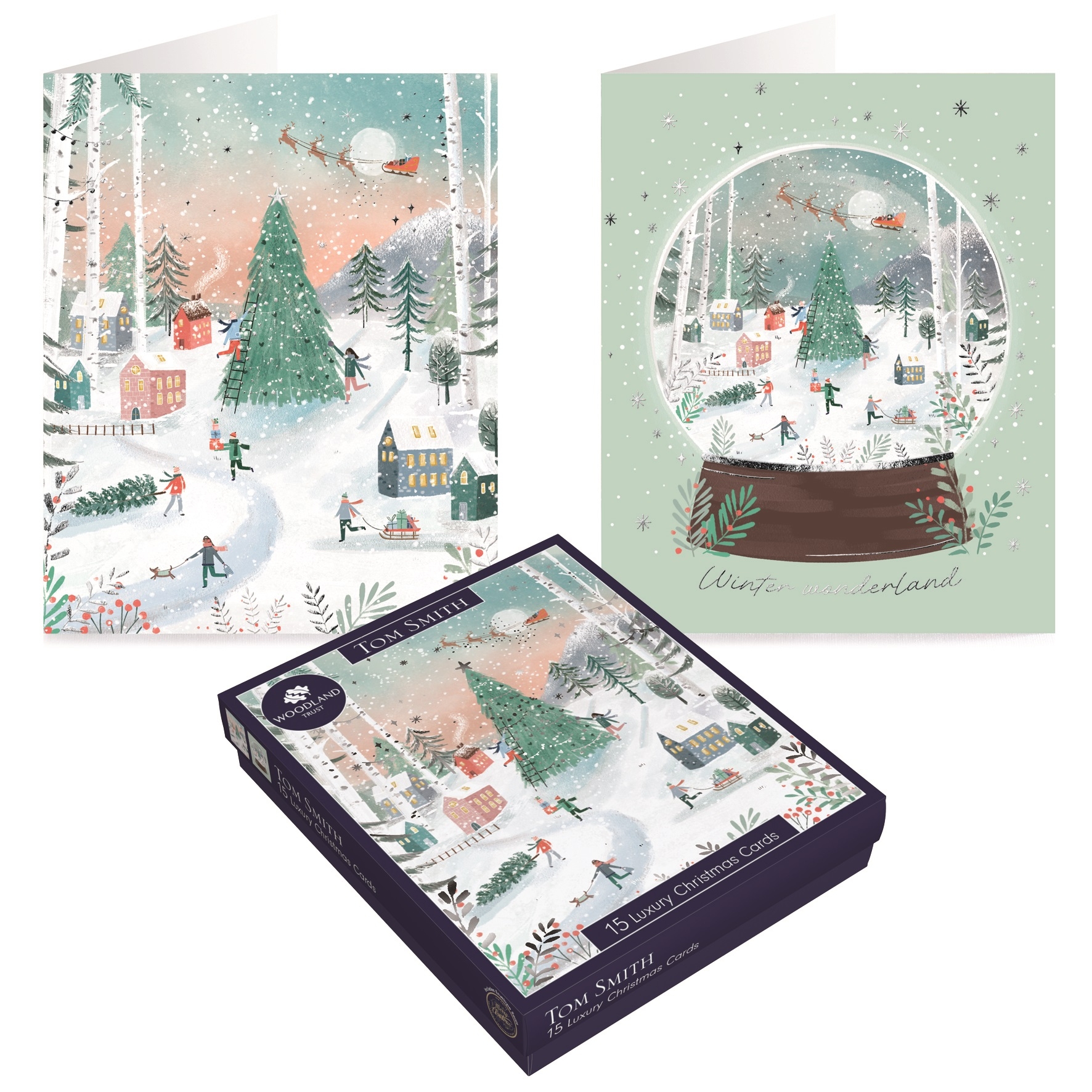 BOXED CARDS,Christmas Village 20`s [Splittable]