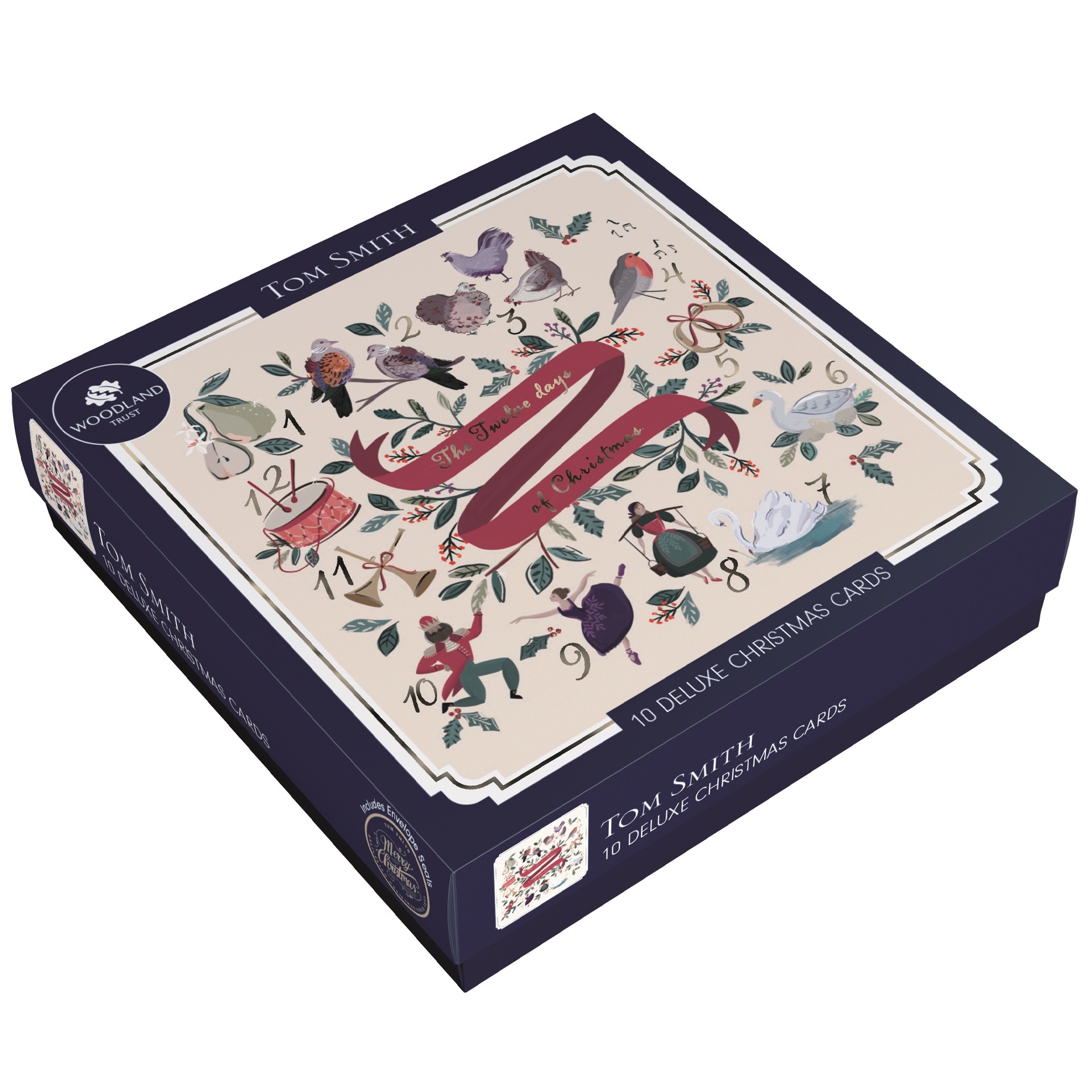 BOXED CARDS,12 Days of Xmas Deluxe With Insert 10`s [Splittable]