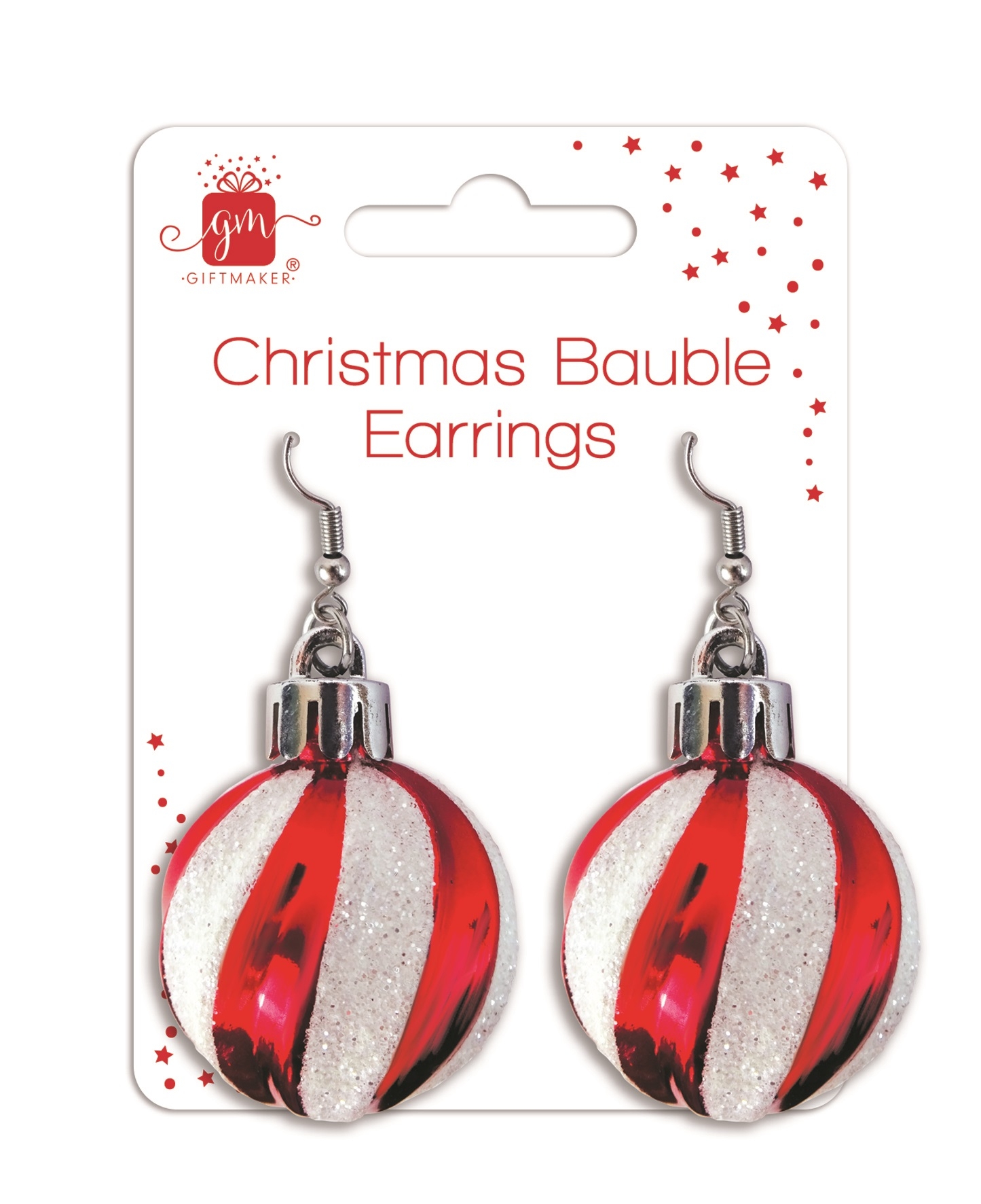 EARRINGS,Christmas Baubles 1 Pair I/cd [Splittable]