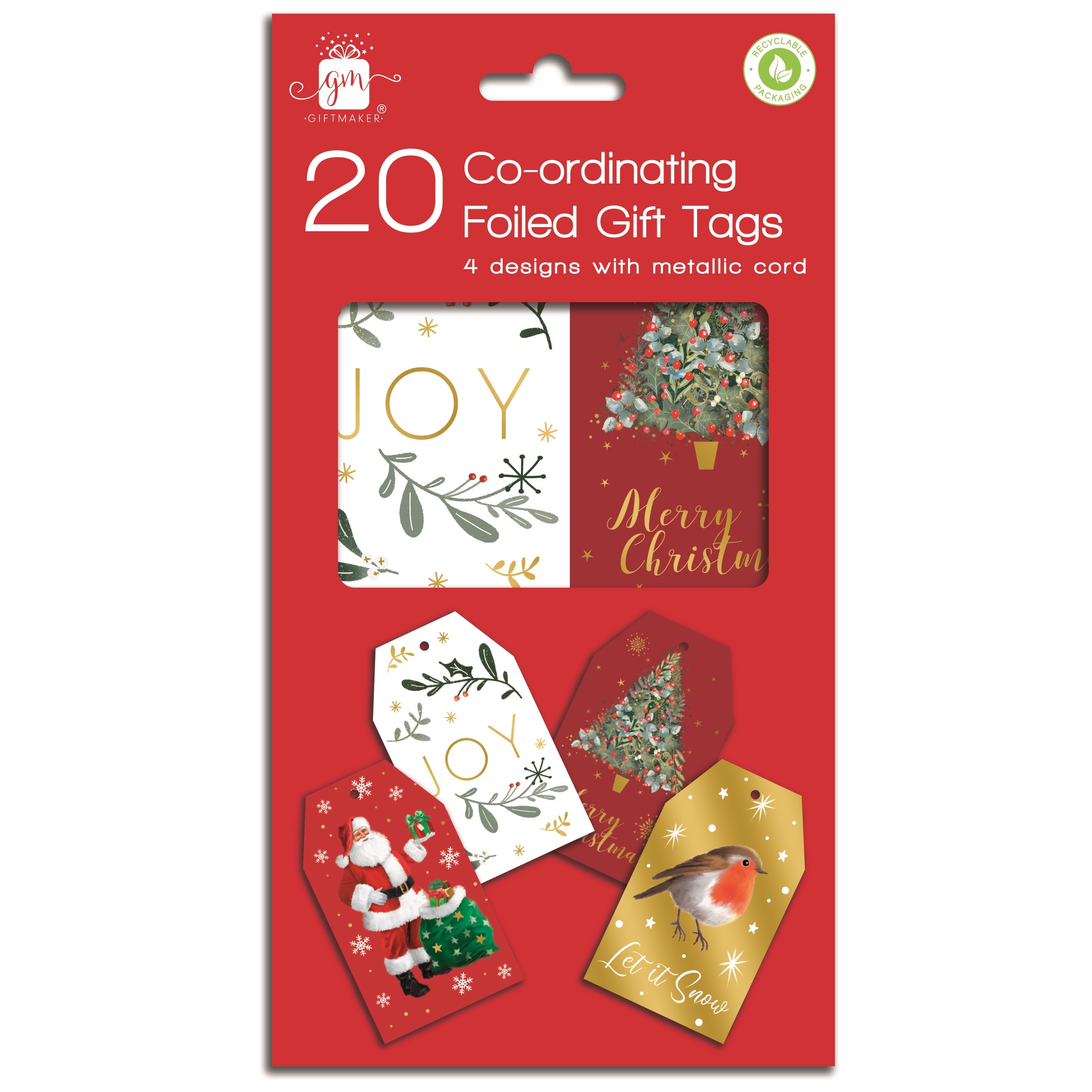 XMAS TAGS,Elegant Traditions 20`s H/pk [Packs Only]