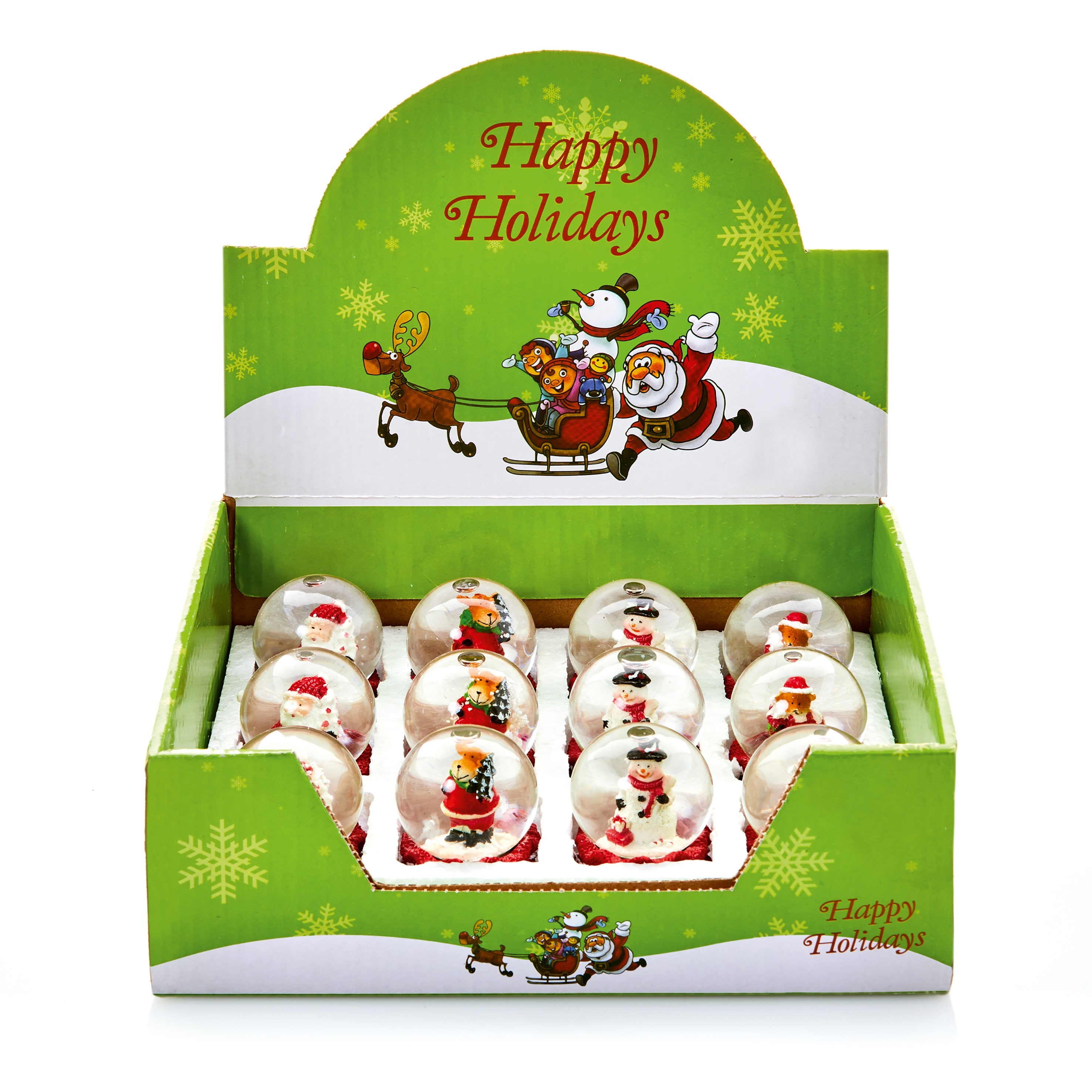 ORNAMENT,Waterglobe 45mm Assorted CDU [Packs Only]