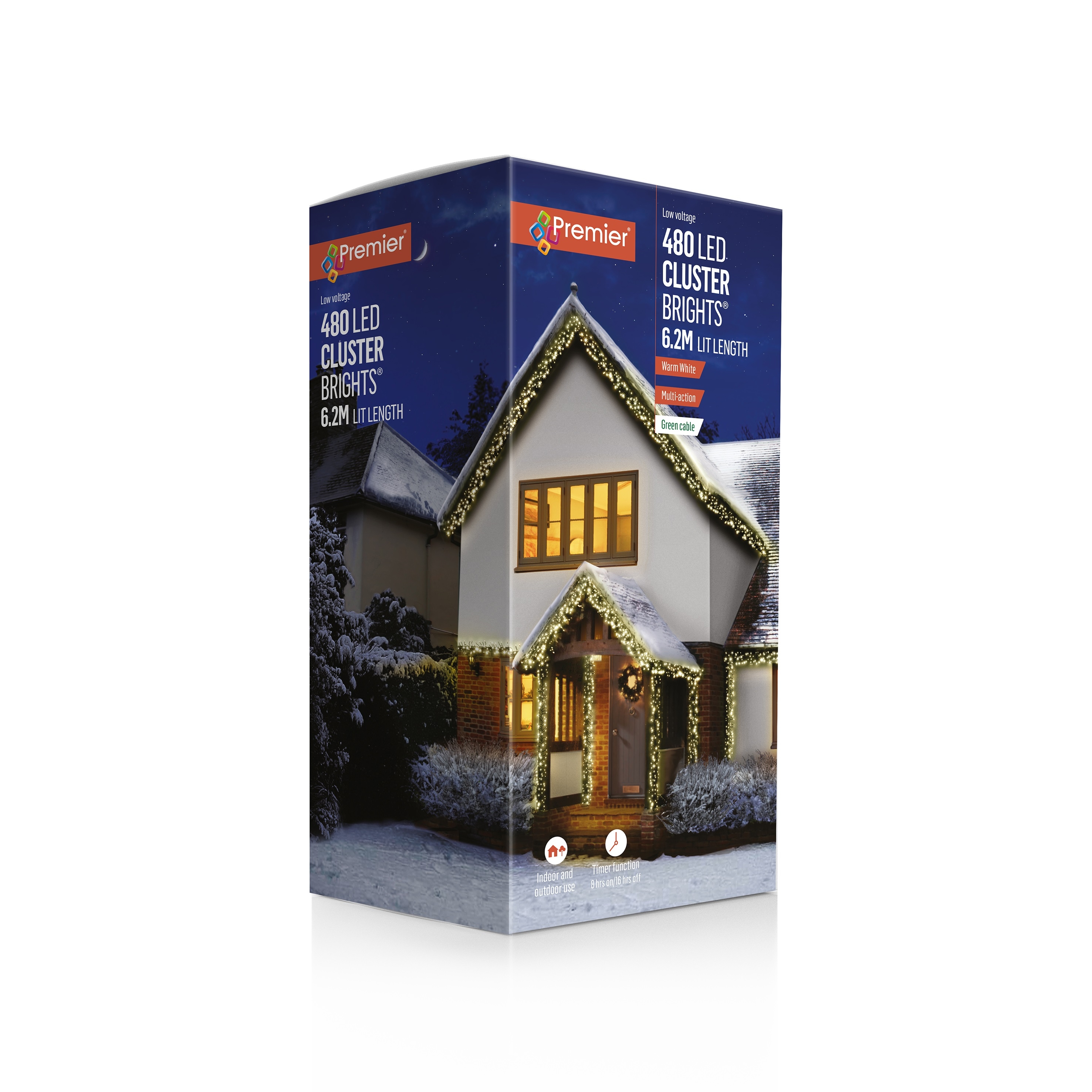 LIGHTS,LED Cluster Brights Warm White 480`s 6.2M