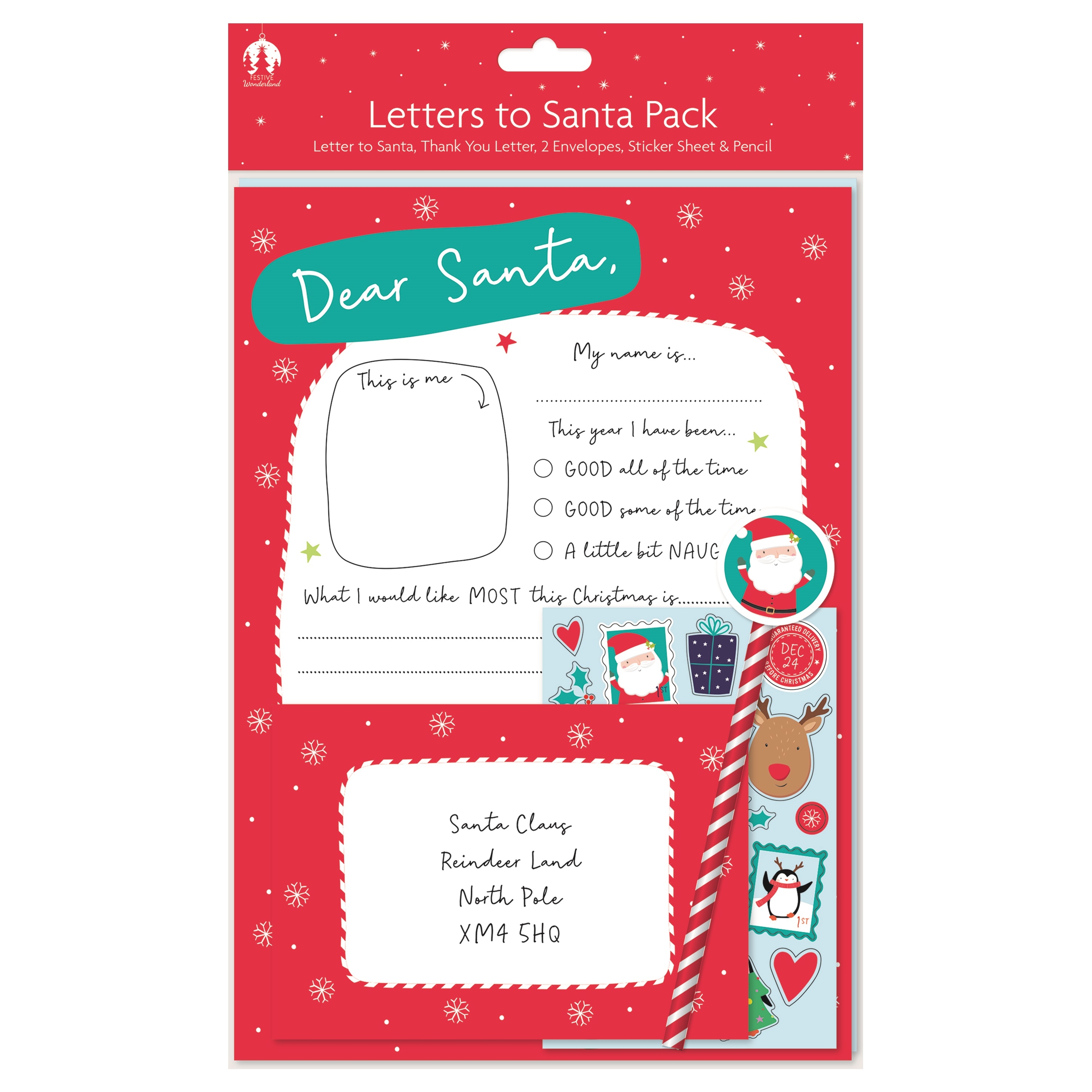 LETTER TO SANTA KIT,H/pk [Packs Only]