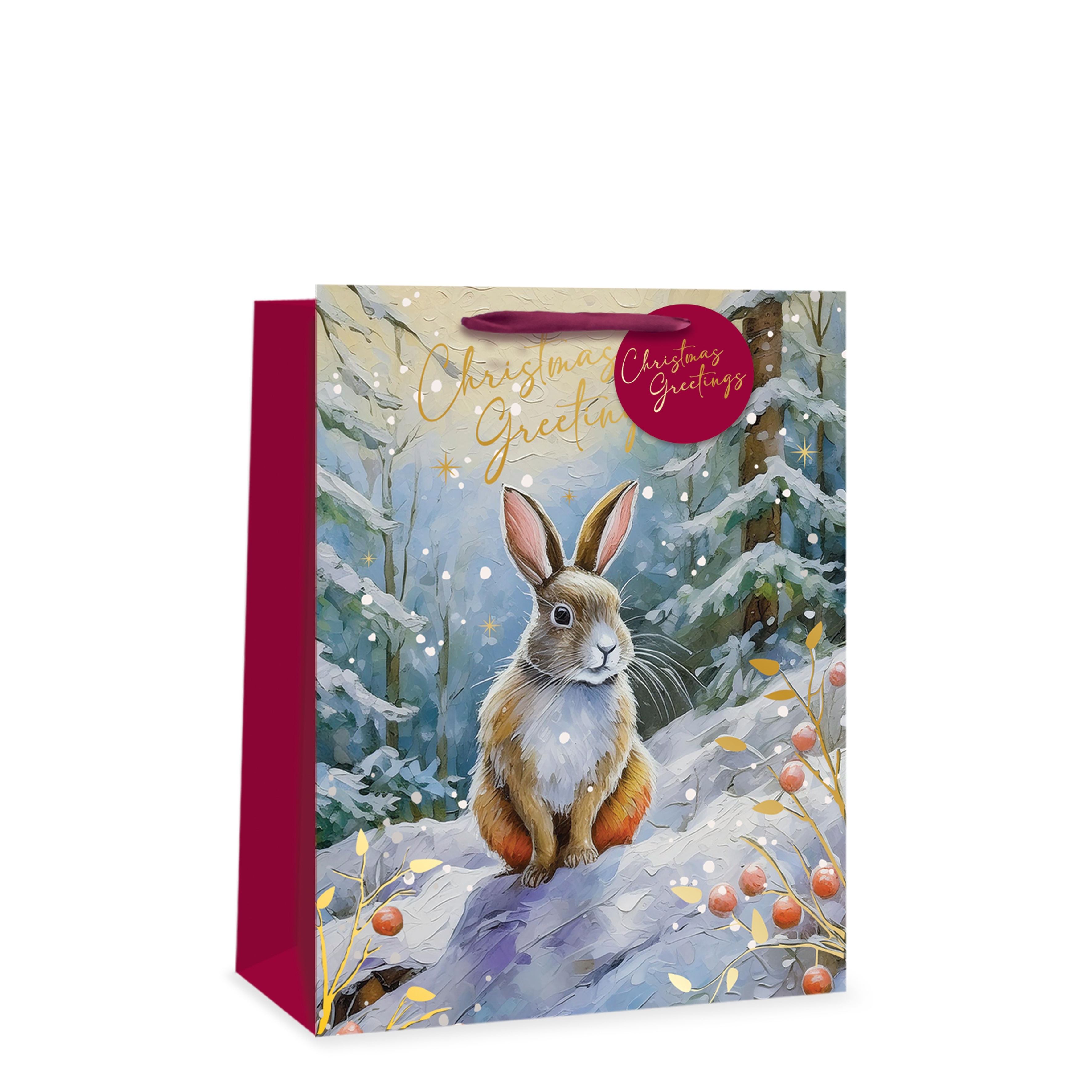 GIFT BAG,Christmas Rabbit (Large) [Packs Only]