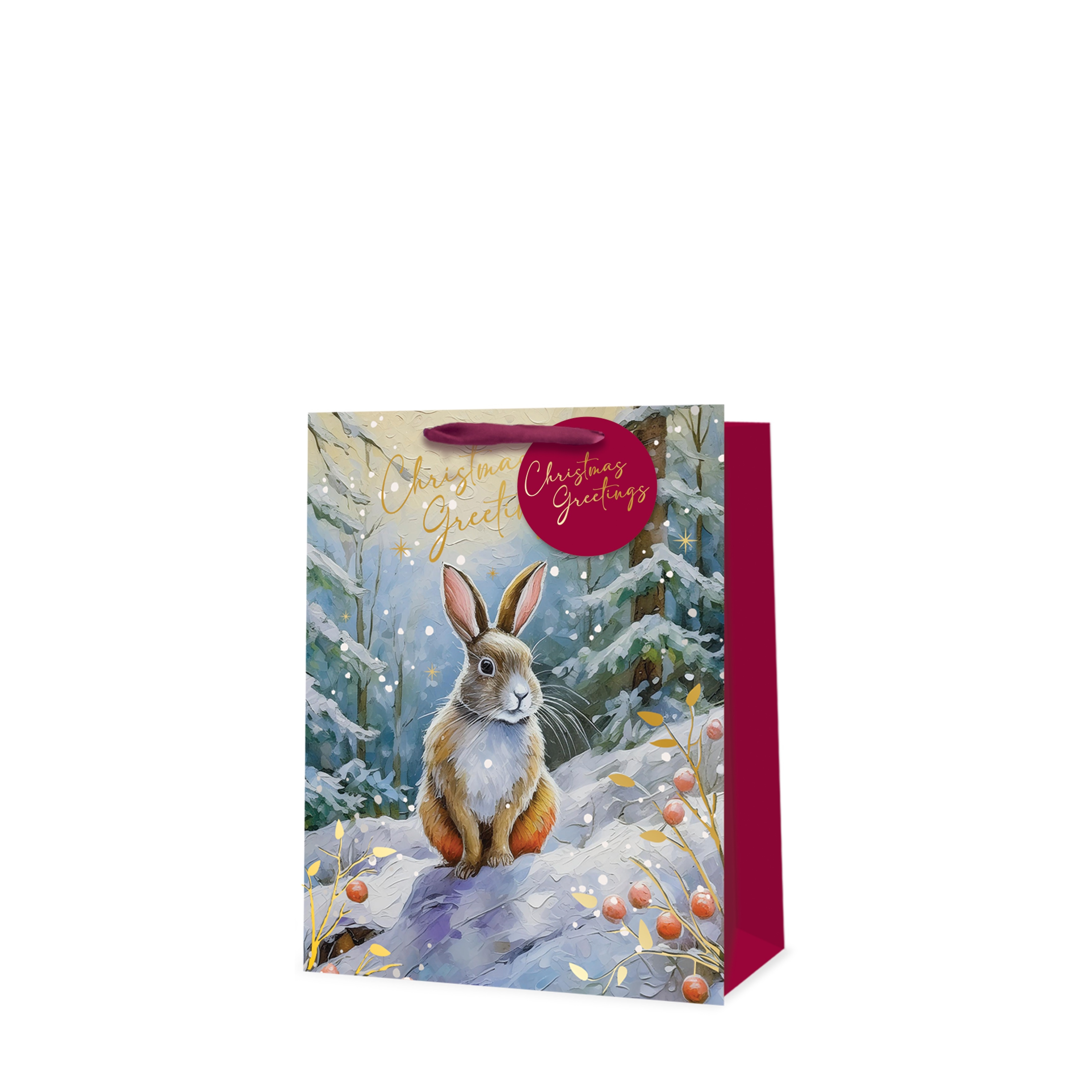 GIFT BAG,Christmas Rabbit (Medium) [Packs Only]