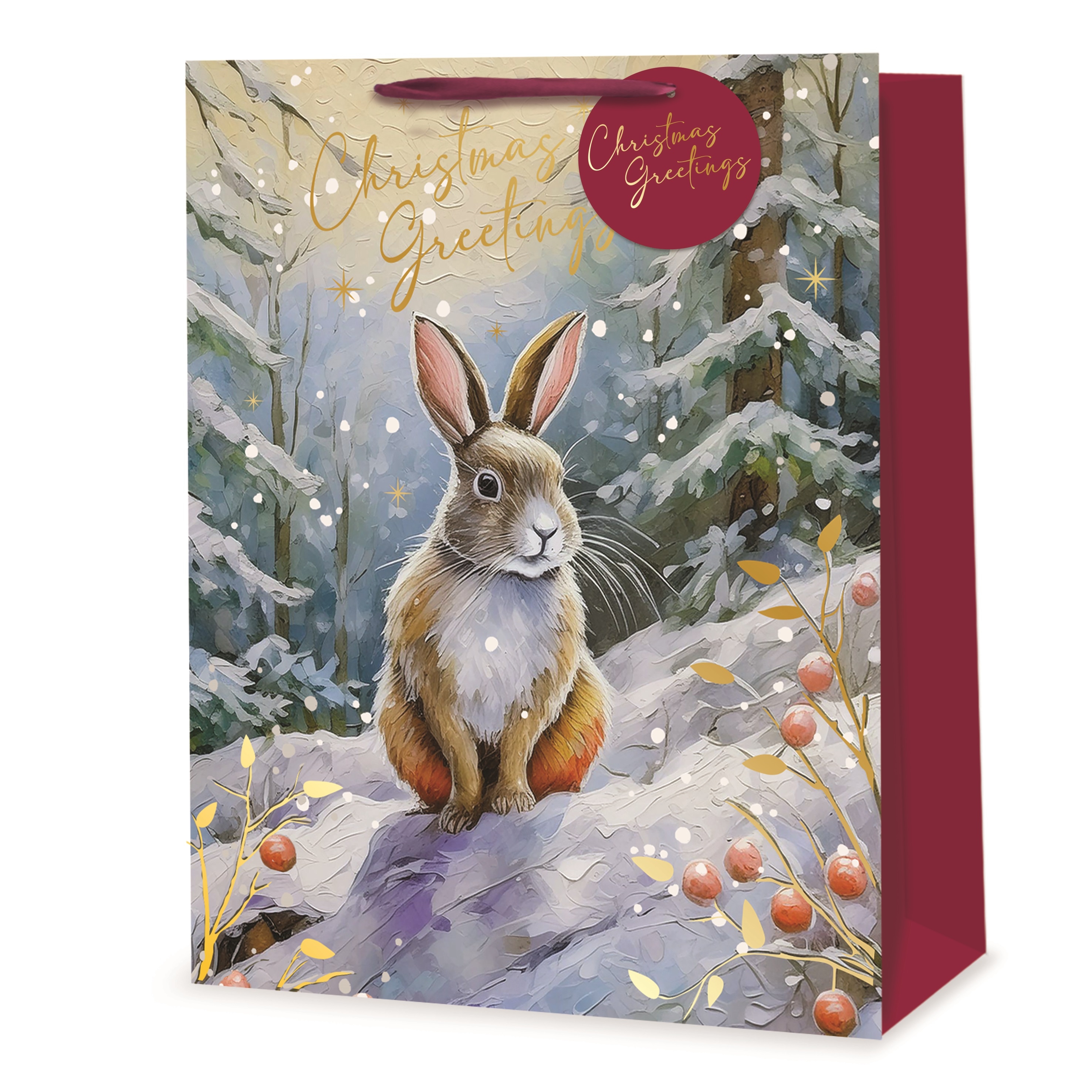 GIFT BAG,Christmas Rabbit (Extra Large) [Packs Only]