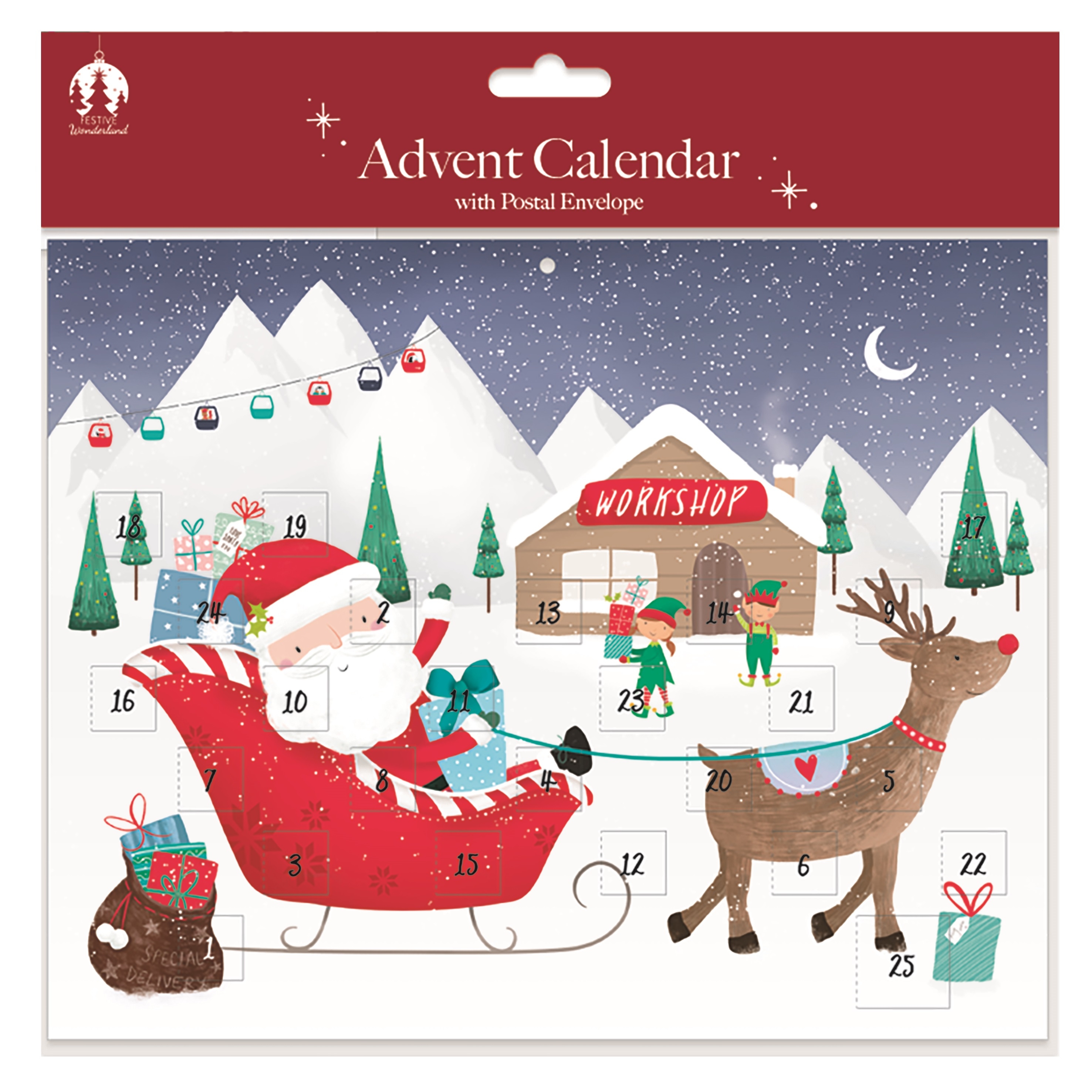 ADVENT CALENDAR,Cute Santa [Packs Only]