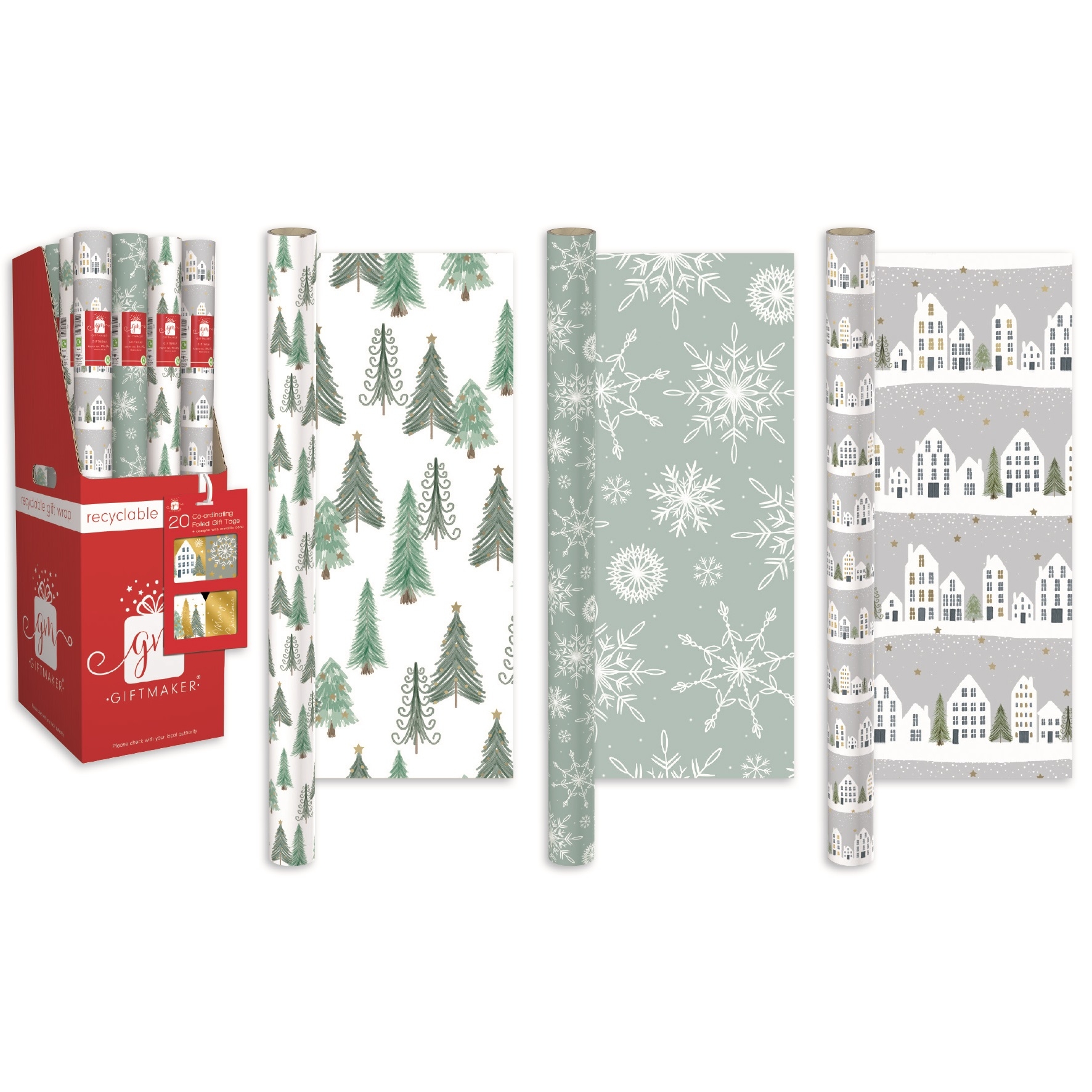 XMAS ROLLWRAP,4m Winter Wonderland FDU [Packs Only]