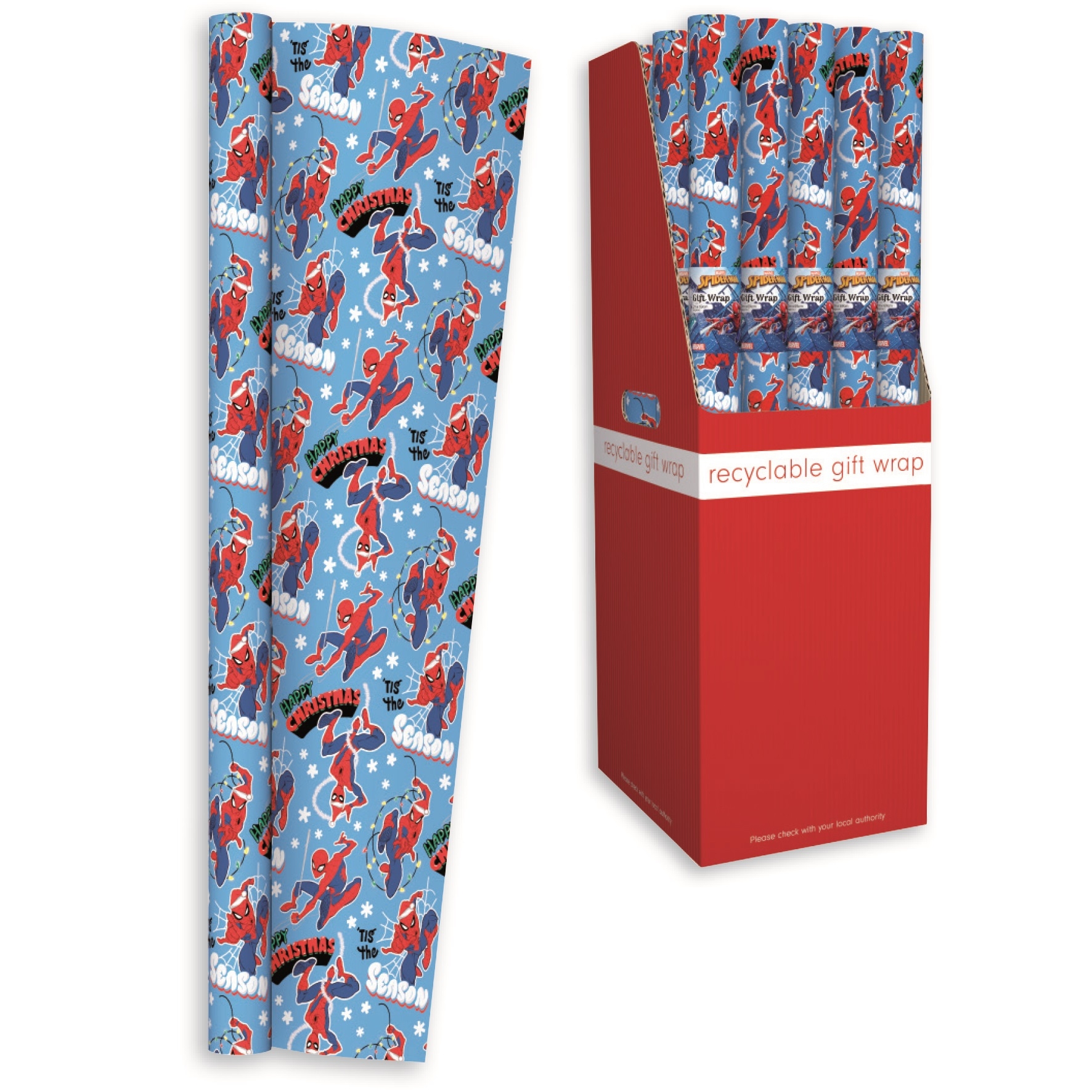 XMAS ROLLWRAP,2m Marvel Spider-Man FDU [Packs Only]