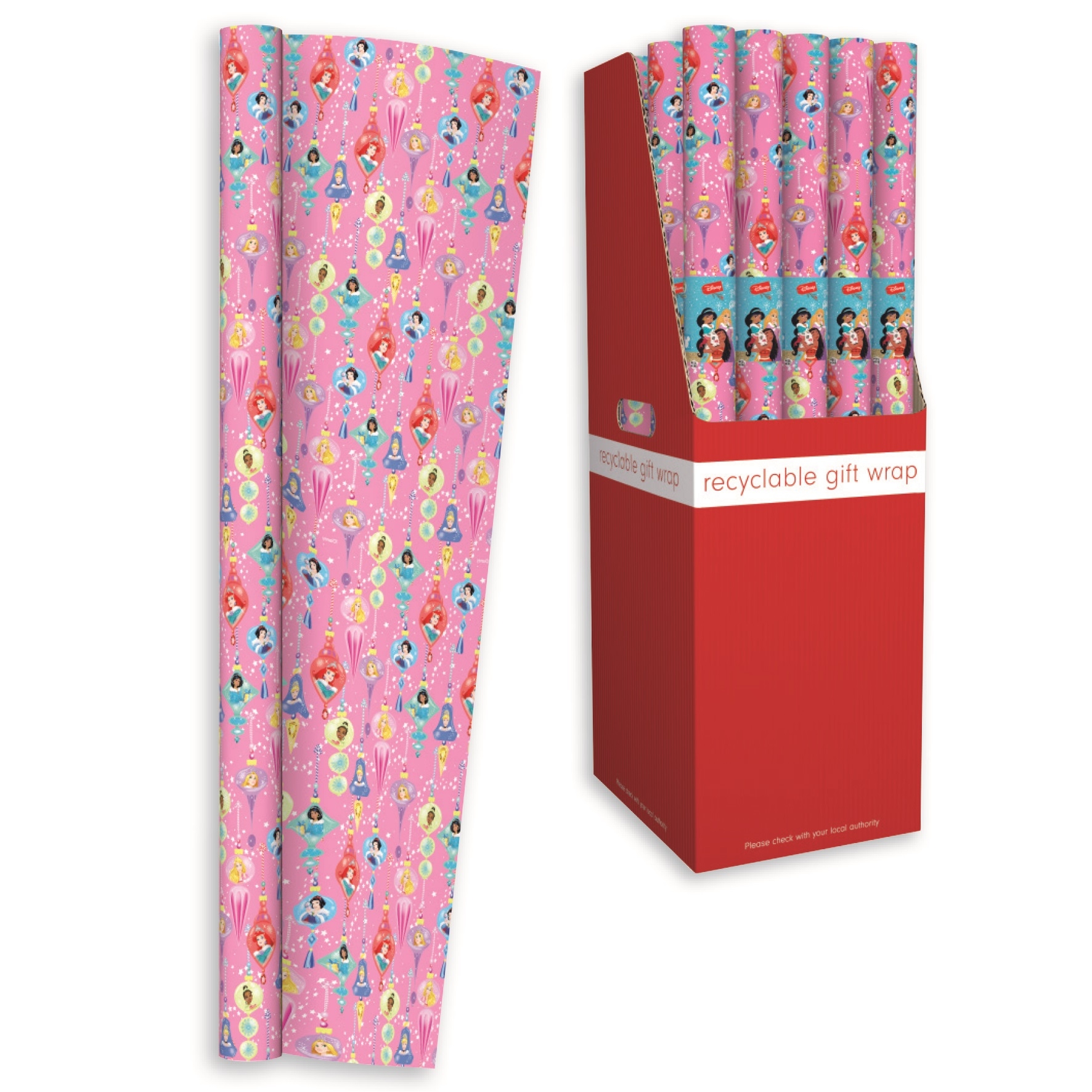 XMAS ROLLWRAP,2m Disney Princess FDU [Packs Only]