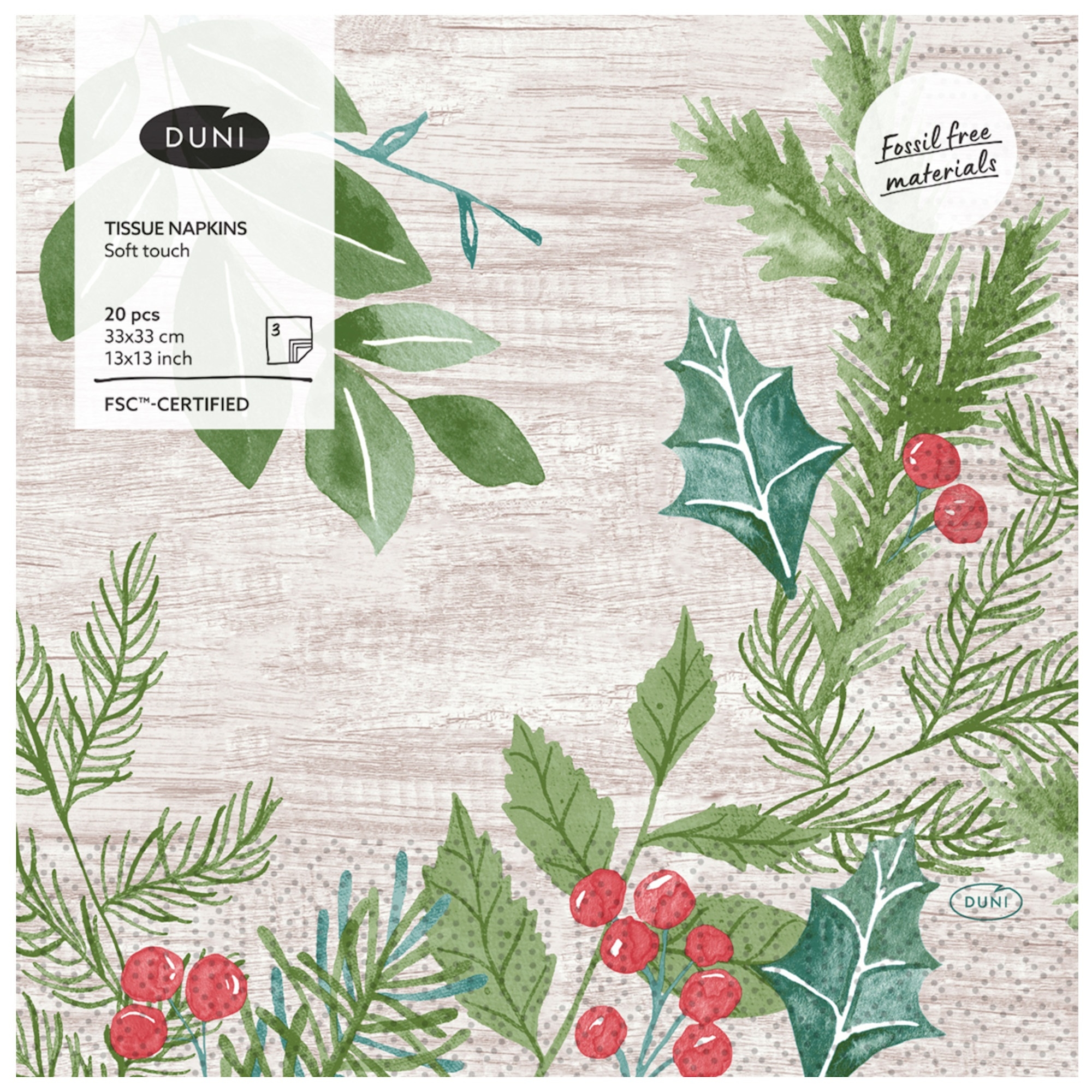 XMAS NAPKINS,33cm Asst.Designs 3 Ply 20`s Club Assortment. [Splittable]