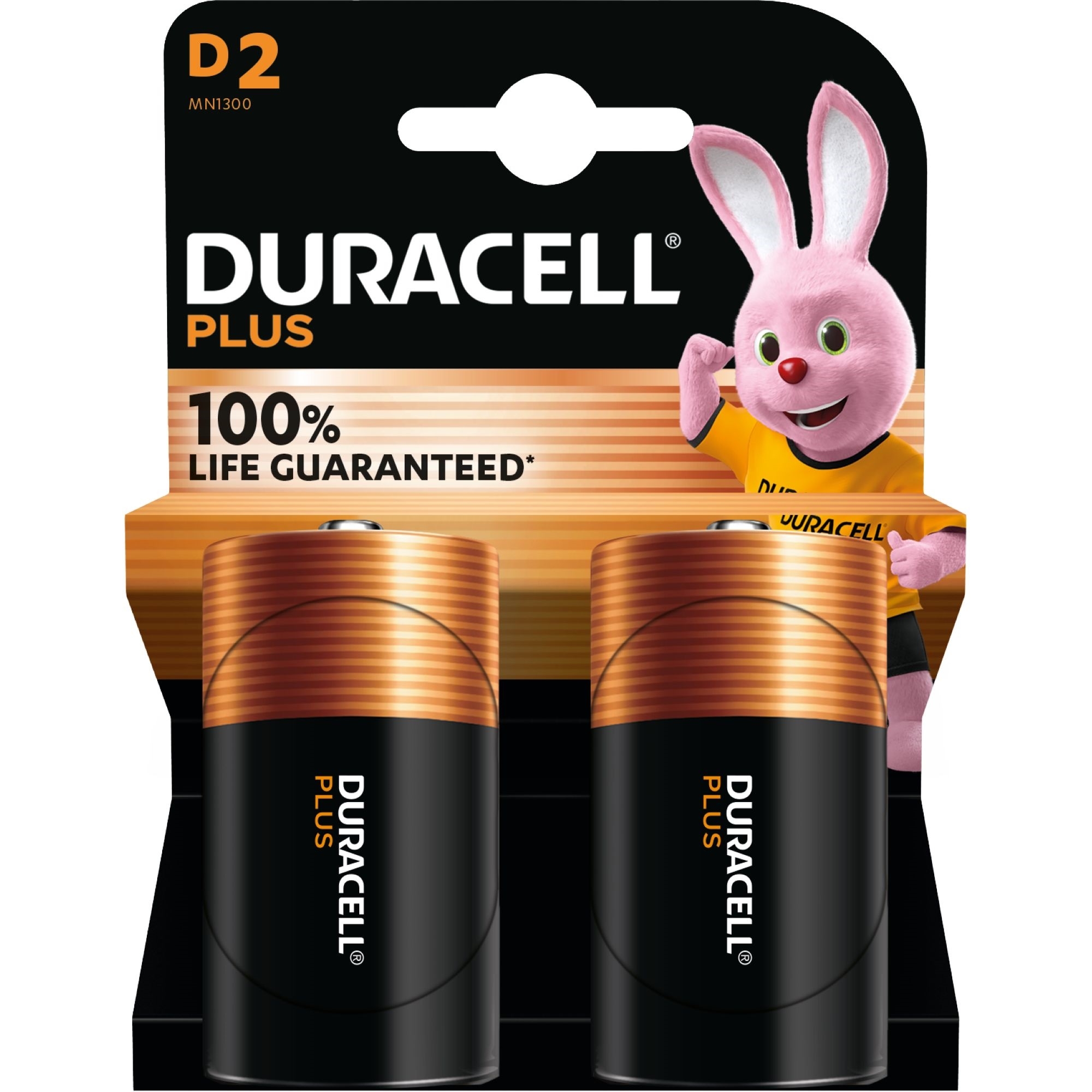 DURACELL PLUS Batteries D 2`s I/cd [Splittable]