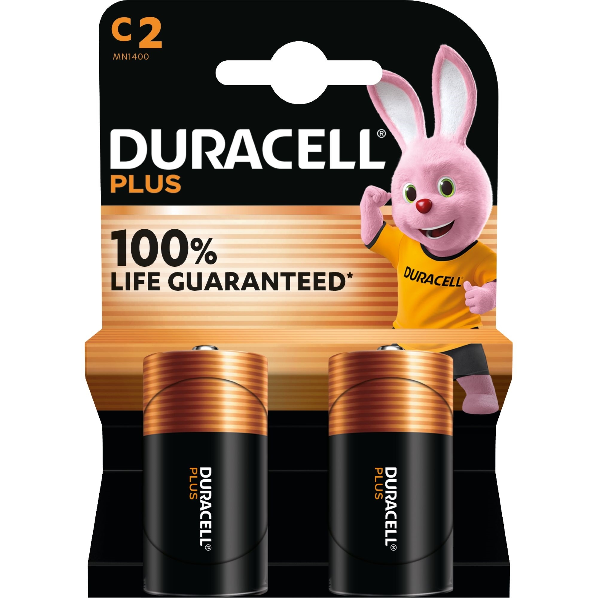 DURACELL PLUS Batteries C 2`s I/cd [Splittable]