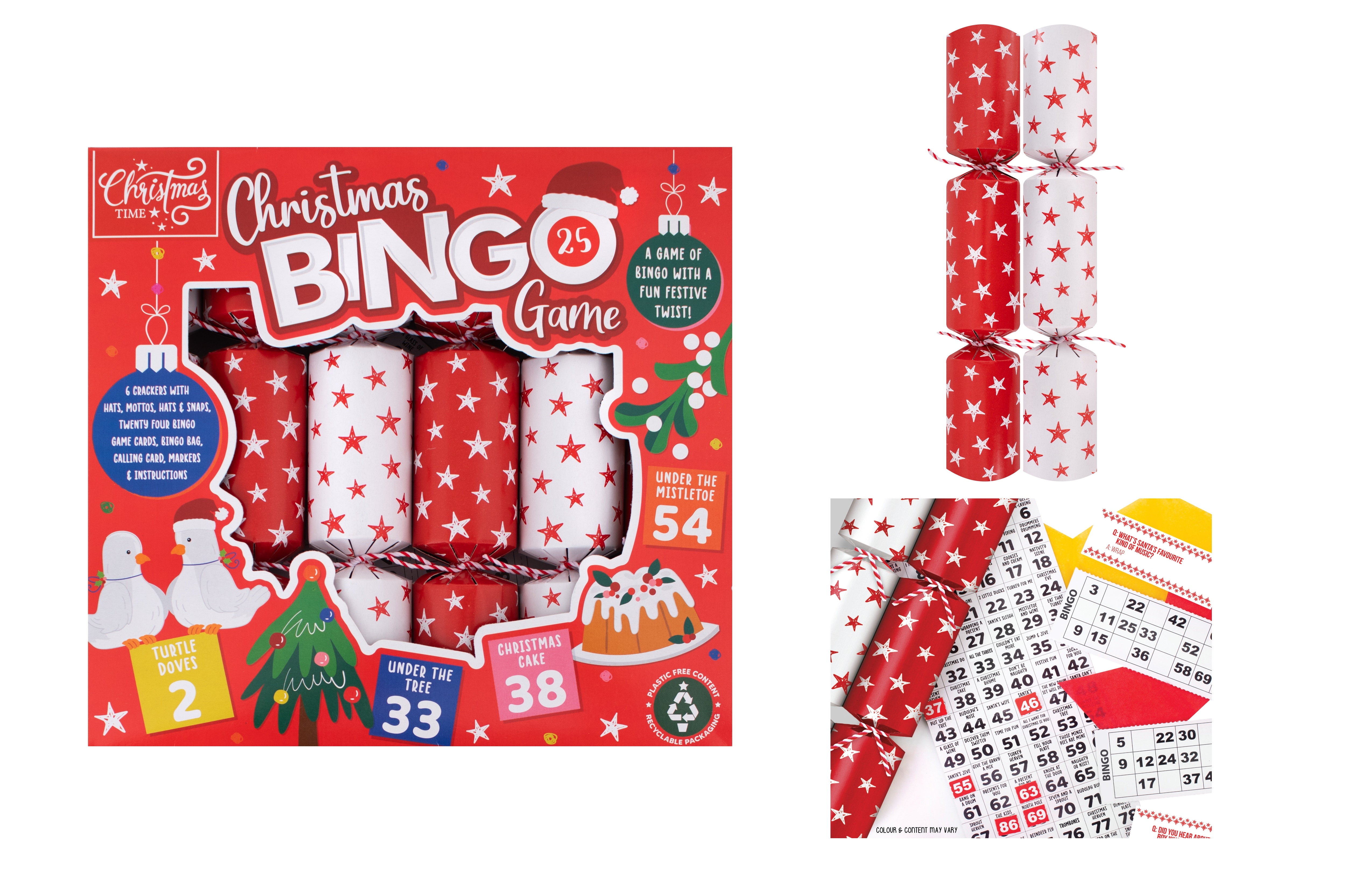 CRACKERS,23cm Crimbo Bingo Game 6`s [Splittable]
