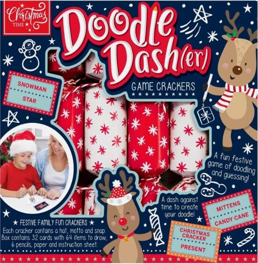 CRACKERS,23cm Doodle Dasher Game 6`s [Packs Only]