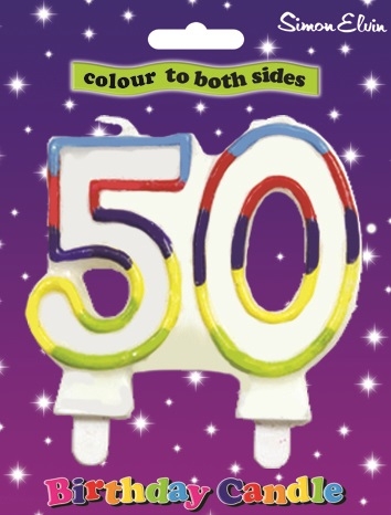CAKE CANDLE,Age 50 [Packs Only]
