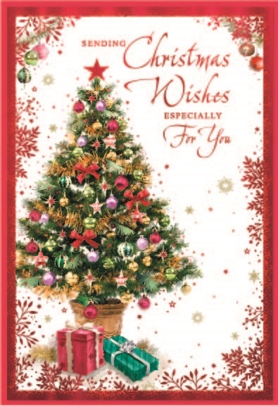 XMAS CARDS,Open 6`s Christmas Tree & Presents