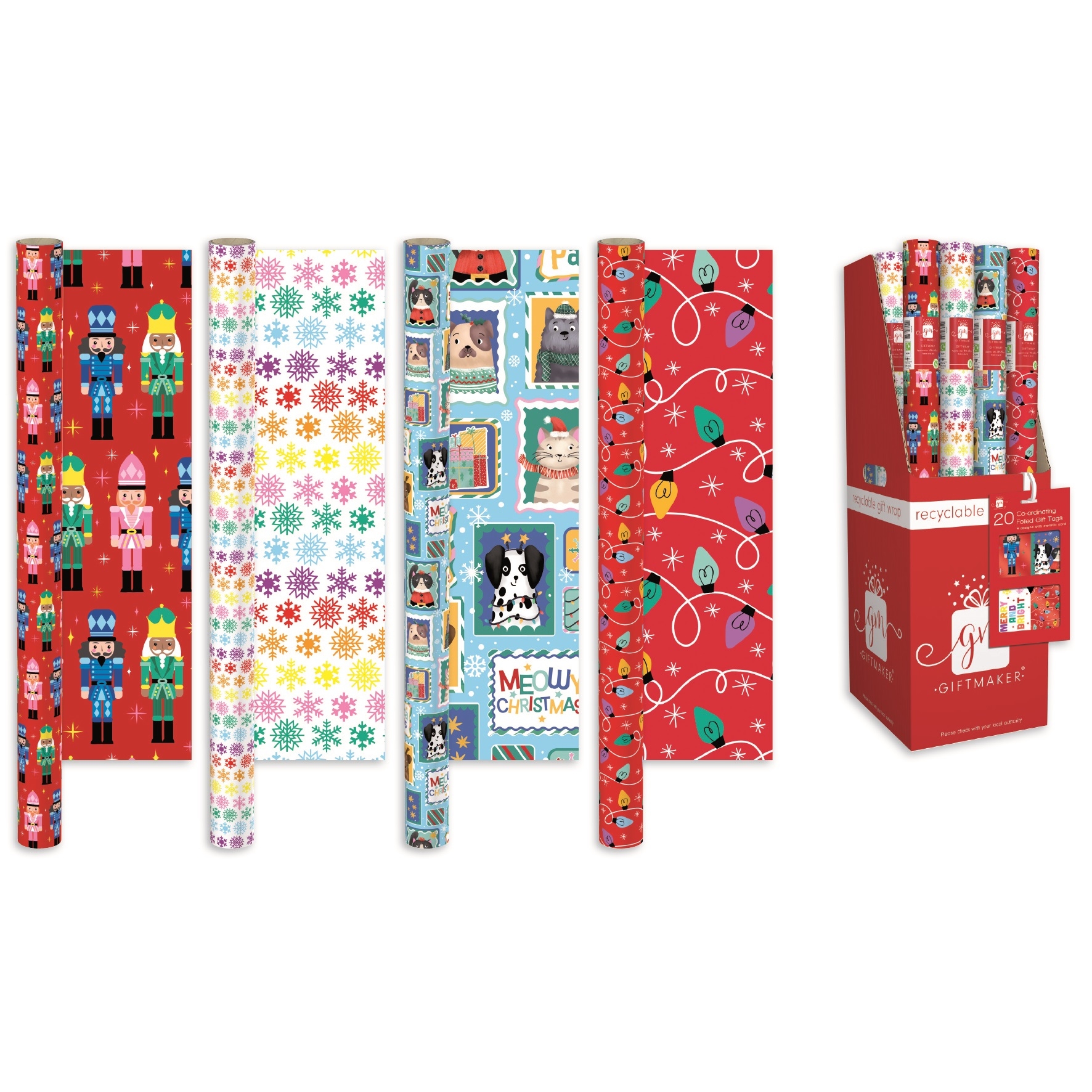 XMAS ROLLWRAP,4m Novelty Cute Kids FDU [Packs Only]