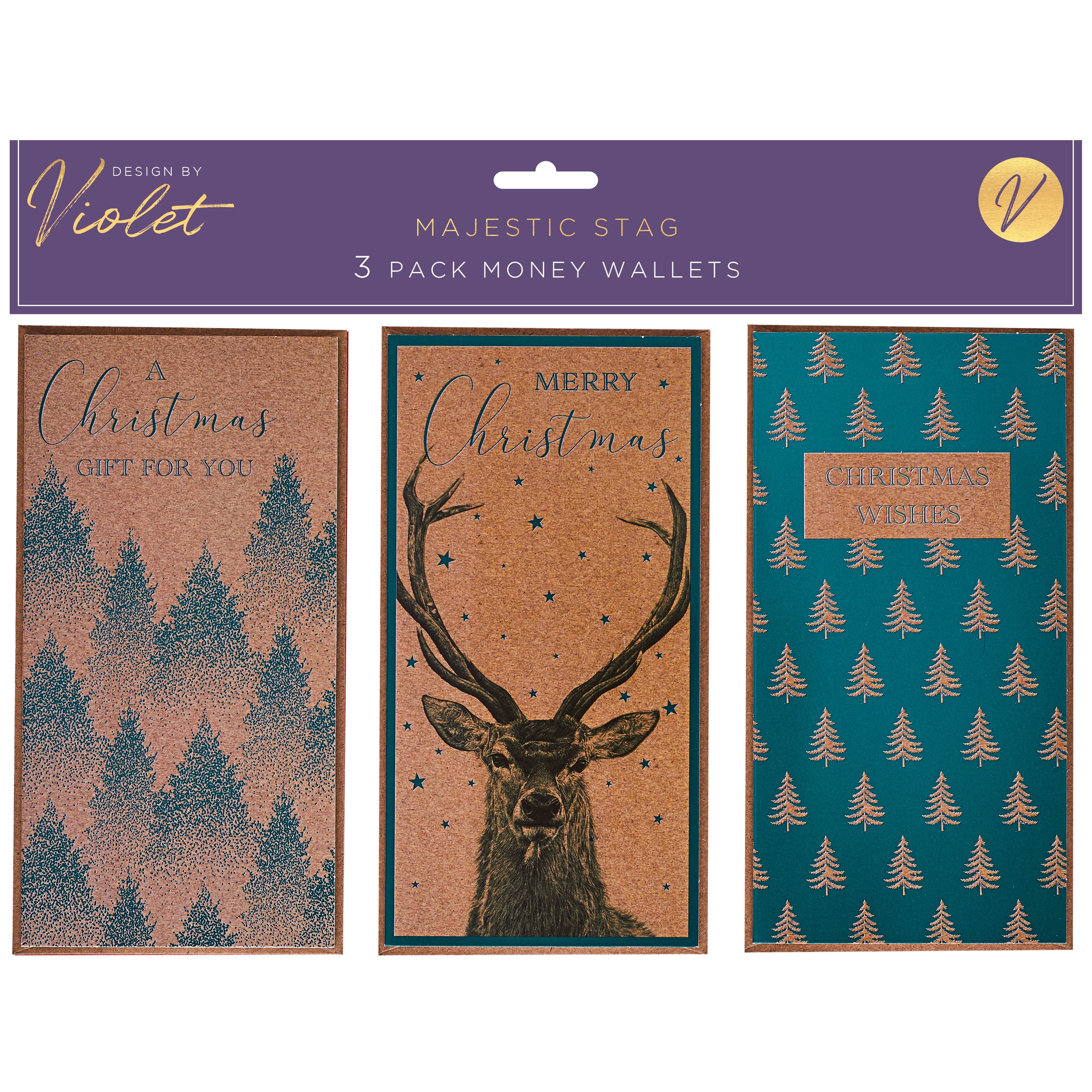 XMAS MONEY WALLETS,Majestic Stag 3`s [Packs Only]