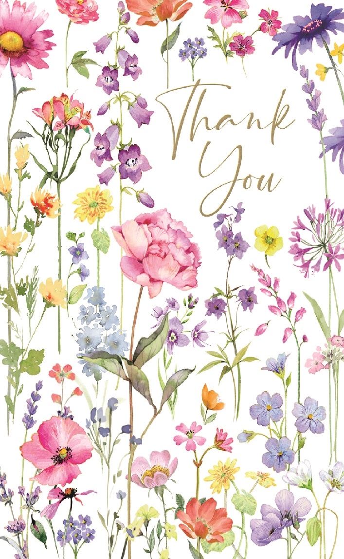 NOTELETS,Thank You 8`s Butterflies & Floral [Splittable]