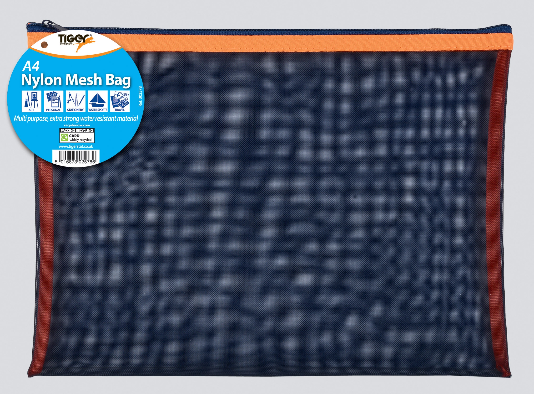 MESH BAG,Nylon A4 with Zip [Packs Only]